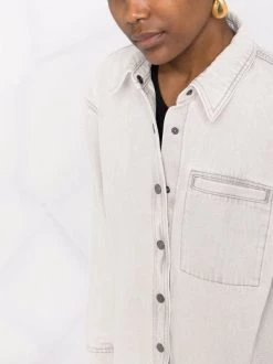 12 STOREEZ Chemise Mi-longue En Jean Femme -12 STOREEZ Soldes Magasin 17314314 37246722 600