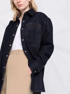 12 STOREEZ INDIGO Chemise En Jean à Manches Longues Femme -12 STOREEZ Soldes Magasin 17314315 37246494 600