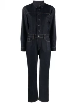 12 STOREEZ Combinaison En Jean à Manches Longues INDIGO