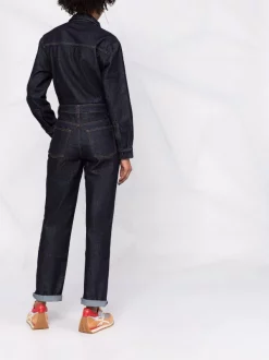 12 STOREEZ Combinaison En Jean à Manches Longues INDIGO -12 STOREEZ Soldes Magasin 17314316 37246719 600