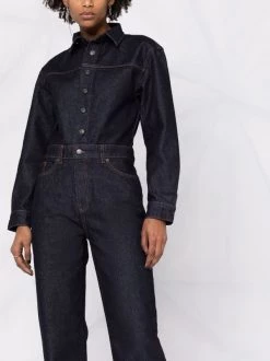 12 STOREEZ Combinaison En Jean à Manches Longues INDIGO -12 STOREEZ Soldes Magasin 17314316 37249116 600