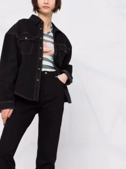 12 STOREEZ BLACK Jean à Coupe Droite Femme -12 STOREEZ Soldes Magasin 17314328 37247997 600