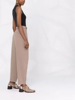 12 STOREEZ COFFEE Pantalon Fuselé à Plis Marqués Femme -12 STOREEZ Soldes Magasin 17315059 36960875 600