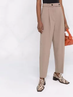 12 STOREEZ COFFEE Pantalon Fuselé à Plis Marqués Femme -12 STOREEZ Soldes Magasin 17315059 36961467 600