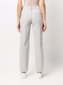 12 STOREEZ LIGHT GREY Jean Droit à Taille Haute Femme -12 STOREEZ Soldes Magasin 17315060 36975567 600