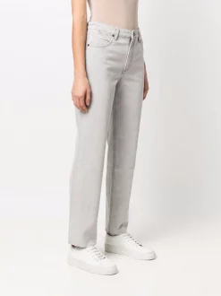 12 STOREEZ LIGHT GREY Jean Droit à Taille Haute Femme -12 STOREEZ Soldes Magasin 17315060 36975568 600
