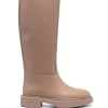 12 STOREEZ Bottes En Cuir LIGHT COFFEE