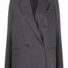 12 STOREEZ Blazer Croisé à Revers Pointus Femme