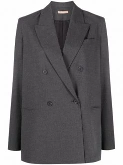 12 STOREEZ Blazer Croisé à Revers Pointus Femme