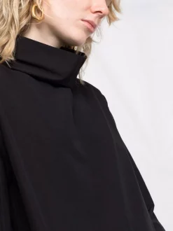 12 STOREEZ BLACK Blouse Manches-longues à Col Montant Femme -12 STOREEZ Soldes Magasin 17379745 37042229 600