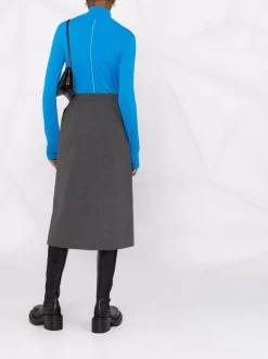 12 STOREEZ GREY Jupe Mi-longue Plissée Femme -12 STOREEZ Soldes Magasin 17379747 37067839 600