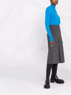 12 STOREEZ GREY Jupe Mi-longue Plissée Femme -12 STOREEZ Soldes Magasin 17379747 37068343 600