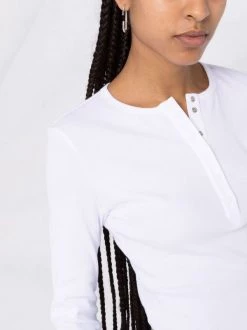 12 STOREEZ T-shirt à Col Tunisien WHITE -12 STOREEZ Soldes Magasin 17379749 37053828 600