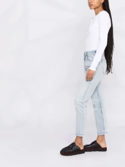 12 STOREEZ T-shirt à Col Tunisien WHITE -12 STOREEZ Soldes Magasin 17379749 37055115 600