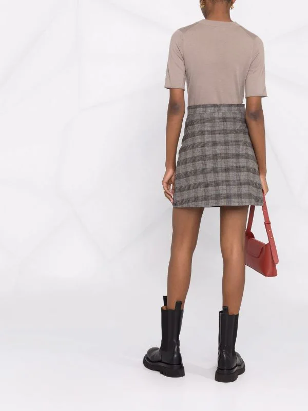 12 STOREEZ Jupe évasée à Carreaux MULTICOLOUR 4 12 STOREEZ Jupe évasée à Carreaux MULTICOLOUR – Image 4