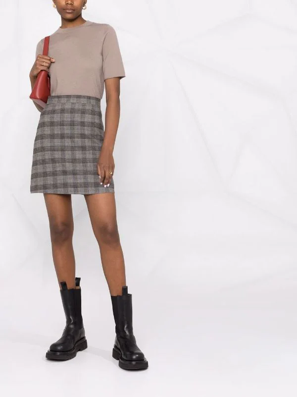 12 STOREEZ Jupe évasée à Carreaux MULTICOLOUR 2 12 STOREEZ Jupe évasée à Carreaux MULTICOLOUR – Image 2