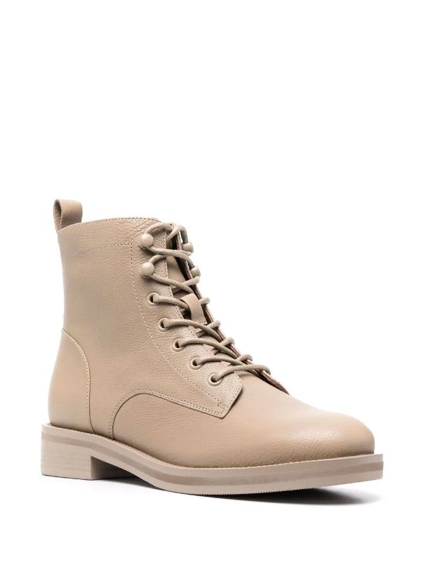 12 STOREEZ Bottines 35 Mm En Cuir BEIGE 2 12 STOREEZ Bottines 35 Mm En Cuir BEIGE – Image 2