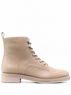 12 STOREEZ Bottines 35 Mm En Cuir BEIGE
