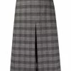12 STOREEZ Jupe Mi-longue évasée à Carreaux Femme