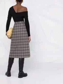 12 STOREEZ Jupe Mi-longue évasée à Carreaux Femme -12 STOREEZ Soldes Magasin 17380089 37043093 600