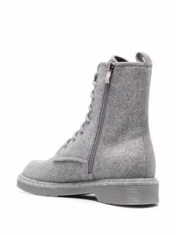 12 STOREEZ Bottines Lacées à Fini Texturé LIGHT GREY -12 STOREEZ Soldes Magasin 17380090 37014389 600