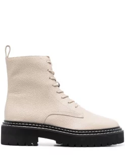12 STOREEZ Bottines En Cuir à Lacets Femme