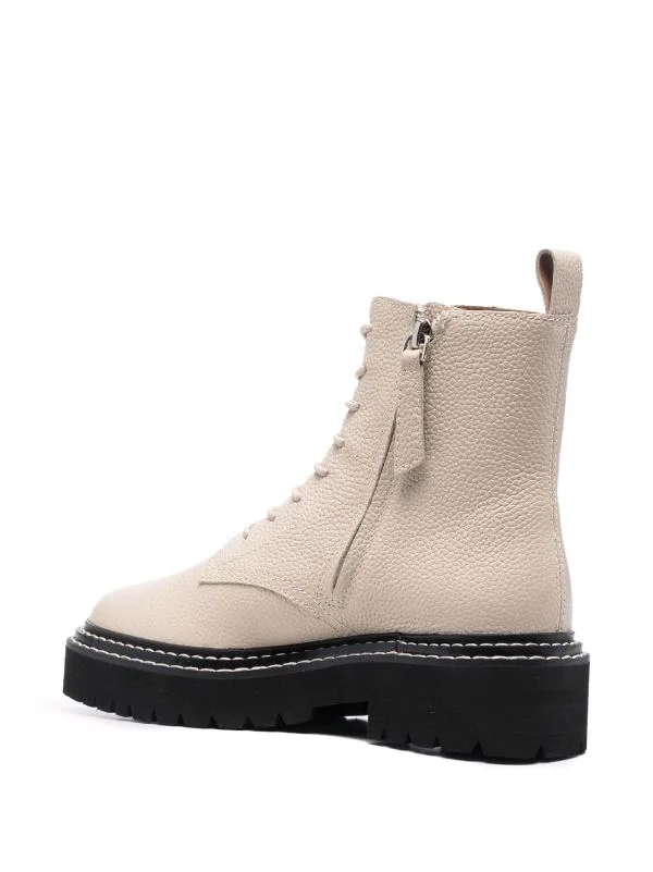 12 STOREEZ Bottines En Cuir à Lacets Femme 3 12 STOREEZ Bottines En Cuir à Lacets Femme – Image 3