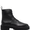12 STOREEZ Bottines En Cuir à Lacets Femme