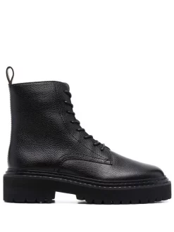 12 STOREEZ Bottines En Cuir à Lacets Femme