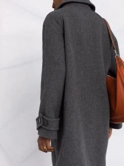 12 STOREEZ Dark Grey Manteau Ample En Laine Femme -12 STOREEZ Soldes Magasin 17423554 36946683 600