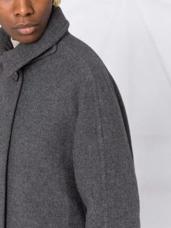 12 STOREEZ Dark Grey Manteau Ample En Laine Femme -12 STOREEZ Soldes Magasin 17423554 36946686 600