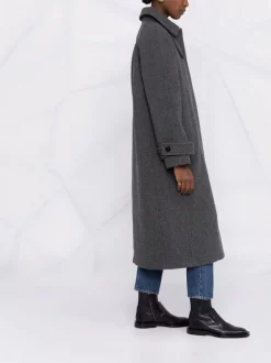 12 STOREEZ Dark Grey Manteau Ample En Laine Femme -12 STOREEZ Soldes Magasin 17423554 36948207 600