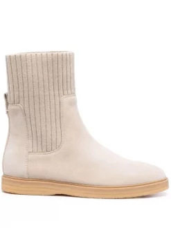 12 STOREEZ Bottines Chelsea Bi-matières Femme