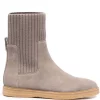 12 STOREEZ BEIGE Bottines Chelsea Bi-matières Femme