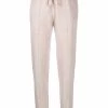 12 STOREEZ Pantalon De Jogging à Taille à Lien De Resserrage LIGHT BEIGE