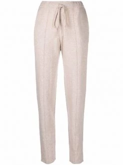 12 STOREEZ Pantalon De Jogging à Taille à Lien De Resserrage LIGHT BEIGE