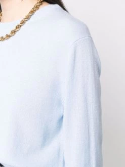 12 STOREEZ POWDER BLUE Pull En Cachemire à Col Rond Femme -12 STOREEZ Soldes Magasin 17445425 37137963 600