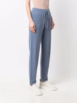 12 STOREEZ Pantalon De Jogging En Maille à Lien De Resserrage Grey Blue -12 STOREEZ Soldes Magasin 17445426 37138472 600