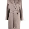 12 STOREEZ Manteau En Laine à Taille Ceinturée Femme