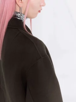 12 STOREEZ DARK KHAKI Manteau Croisé En Laine Mélangée Femme -12 STOREEZ Soldes Magasin 17446000 36699865 600