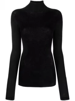 12 STOREEZ Pull En Laine Mérinos à Col Roulé Femme