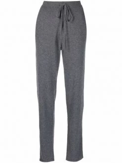 12 STOREEZ Pantalon En Cachemire Dark Grey