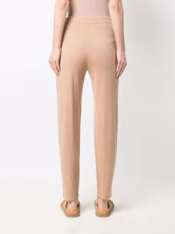 12 STOREEZ Pantalon Fuselé à Taille à Lien De Resserrage CAMEL -12 STOREEZ Soldes Magasin 17446014 37139436 600