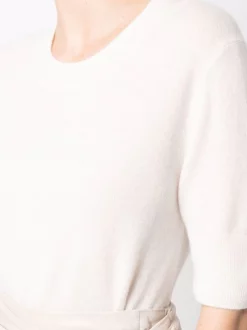 12 STOREEZ Haut En Cachemire à Manches Courtes IVORY -12 STOREEZ Soldes Magasin 17446015 37183438 600