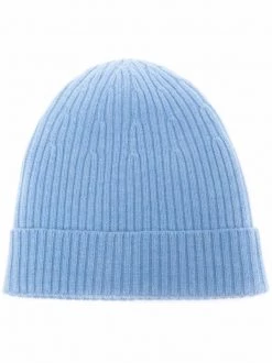 12 STOREEZ LIGHT BLUE Bonnet En Maille Nervurée Homme