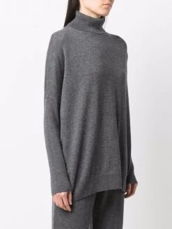12 STOREEZ Dark Grey Pull En Laine Mélangée à Col Roulé Femme -12 STOREEZ Soldes Magasin 17446033 37145932 600