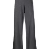 12 STOREEZ Dark Grey Pantalon Ample En Maille Femme