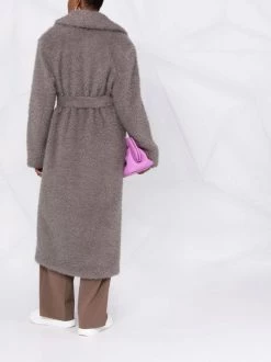 12 STOREEZ Manteau Ceinturé En Fourrure Artificielle GREY -12 STOREEZ Soldes Magasin 17446040 36678689 600