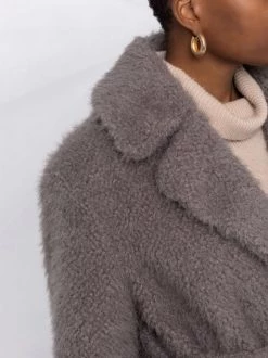 12 STOREEZ Manteau Ceinturé En Fourrure Artificielle GREY -12 STOREEZ Soldes Magasin 17446040 36679254 600