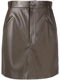 12 STOREEZ Minijupe En Cuir Artificiel Femme